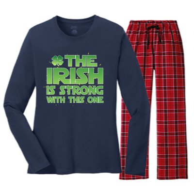 The Irish Is Strong With This One Women's Long Sleeve Flannel Pajama Set 