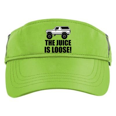 The Juice is Loose White Bronco Funny Adult Drive Performance Visor