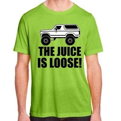 The Juice is Loose White Bronco Funny Adult ChromaSoft Performance T-Shirt