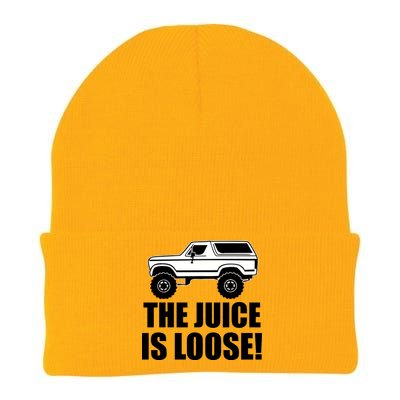 The Juice is Loose White Bronco Funny Knit Cap Winter Beanie