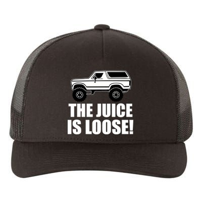 The Juice is Loose White Bronco Funny Yupoong Adult 5-Panel Trucker Hat