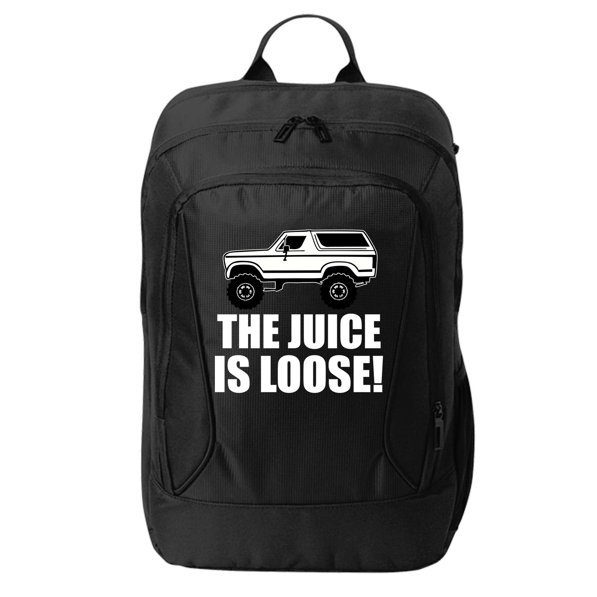 The Juice is Loose White Bronco Funny City Backpack