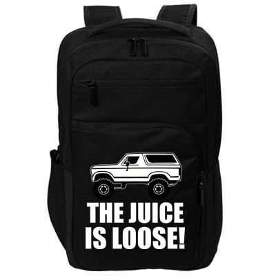 The Juice is Loose White Bronco Funny Impact Tech Backpack