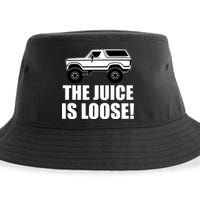 The Juice is Loose White Bronco Funny Sustainable Bucket Hat