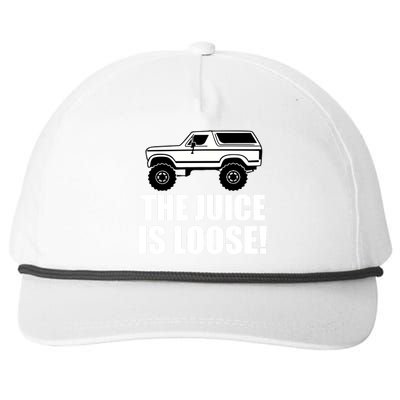 The Juice is Loose White Bronco Funny Snapback Five-Panel Rope Hat