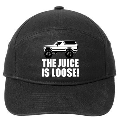 The Juice is Loose White Bronco Funny 7-Panel Snapback Hat