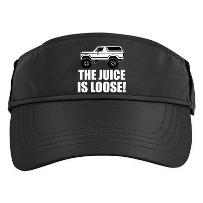 The Juice is Loose White Bronco Funny Adult Drive Performance Visor