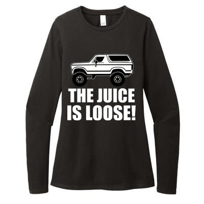 The Juice is Loose White Bronco Funny Womens CVC Long Sleeve Shirt