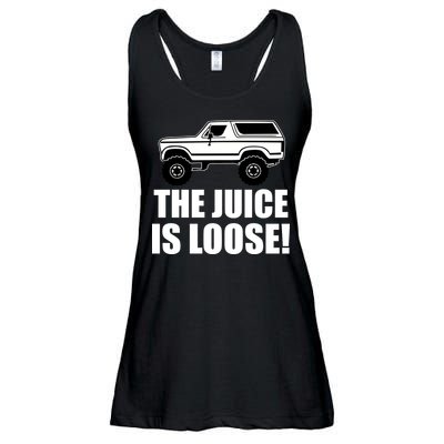 The Juice is Loose White Bronco Funny Ladies Essential Flowy Tank