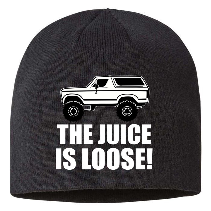 The Juice is Loose White Bronco Funny Sustainable Beanie