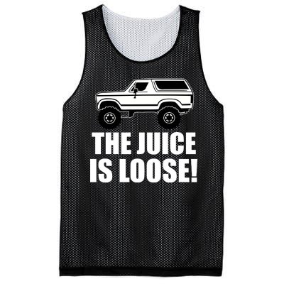 The Juice is Loose White Bronco Funny Mesh Reversible Basketball Jersey Tank