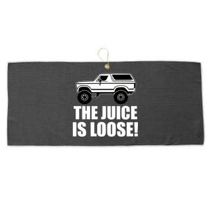 The Juice is Loose White Bronco Funny Large Microfiber Waffle Golf Towel