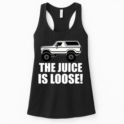The Juice is Loose White Bronco Funny Womens Tank Top