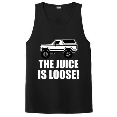 The Juice is Loose White Bronco Funny PosiCharge Competitor Tank