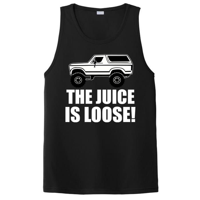 The Juice is Loose White Bronco Funny PosiCharge Competitor Tank