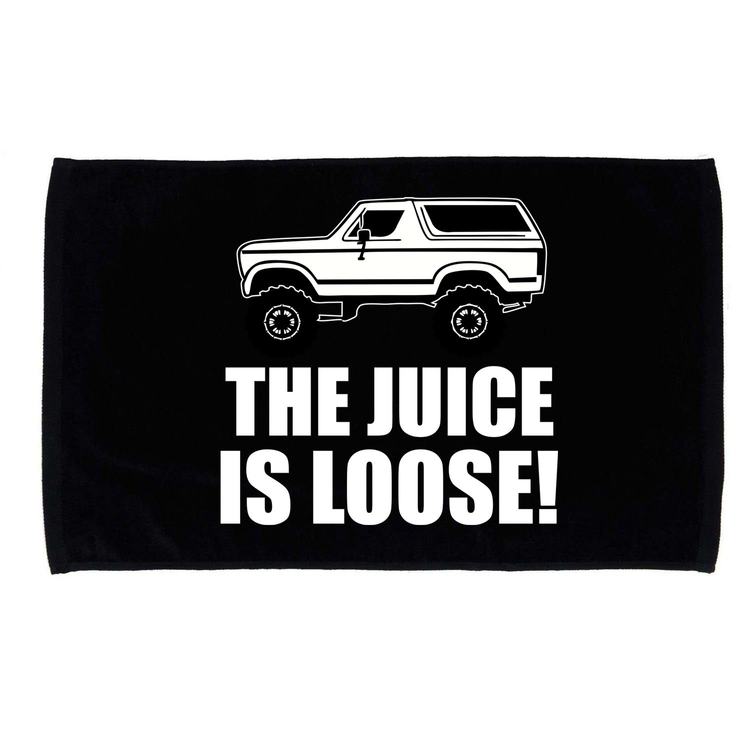 The Juice is Loose White Bronco Funny Microfiber Hand Towel