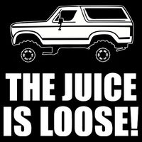 The Juice is Loose White Bronco Funny Short Acrylic Beanie