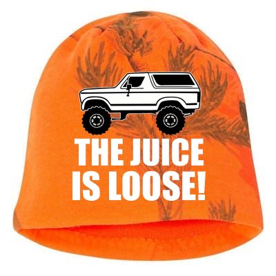 The Juice is Loose White Bronco Funny Kati - Camo Knit Beanie