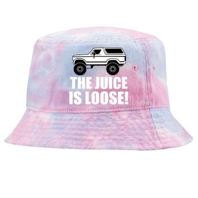 The Juice is Loose White Bronco Funny Tie-Dyed Bucket Hat