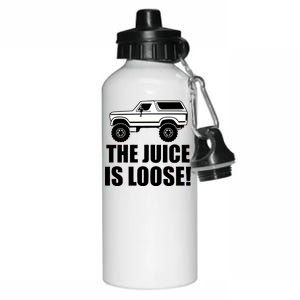 The Juice is Loose White Bronco Funny Aluminum Water Bottle