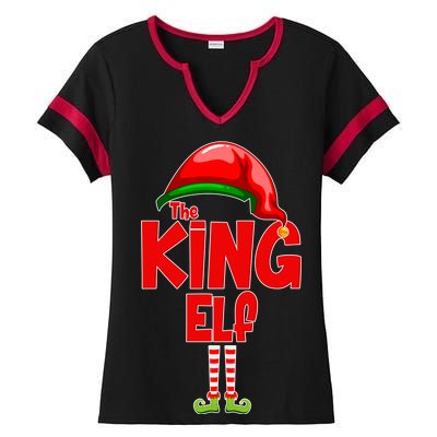 The King Elf Christmas Ladies Halftime Notch Neck Tee