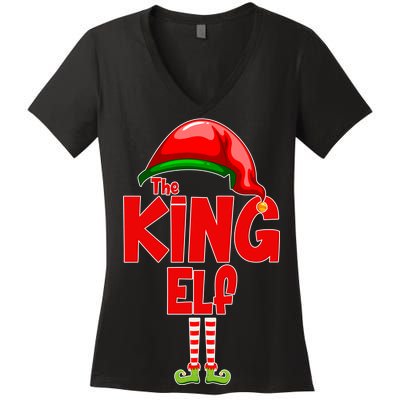 The King Elf Christmas Women's V-Neck T-Shirt