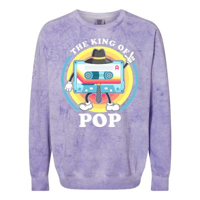 The King of Pop Retro Cassette Tape Colorblast Crewneck Sweatshirt