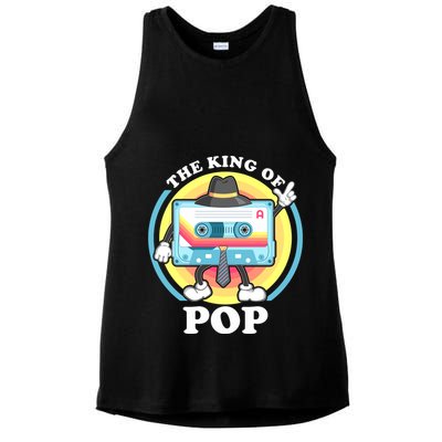 The King of Pop Retro Cassette Tape Ladies PosiCharge Tri-Blend Wicking Tank
