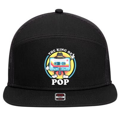 The King of Pop Retro Cassette Tape 7 Panel Mesh Trucker Snapback Hat