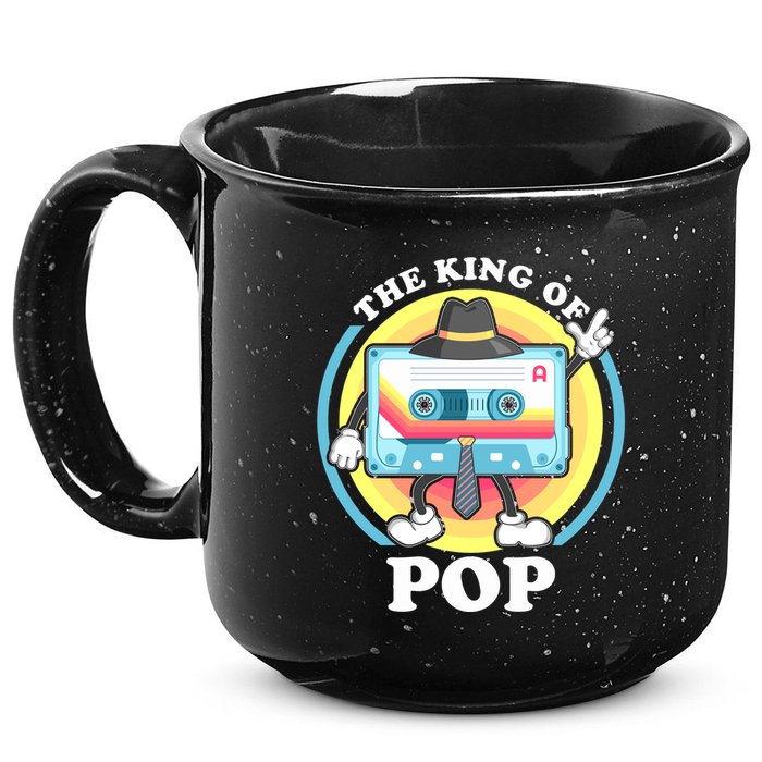 The King of Pop Retro Cassette Tape 15oz Campfire Ceramic Mug