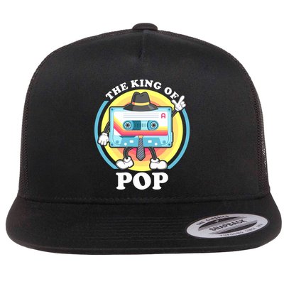 The King of Pop Retro Cassette Tape Flat Bill Trucker Hat