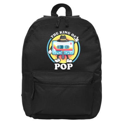 The King of Pop Retro Cassette Tape 16 in Basic Backpack