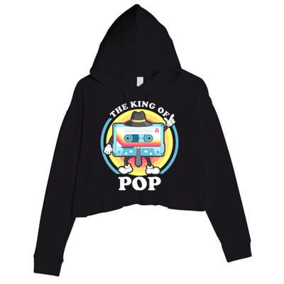 The King of Pop Retro Cassette Tape Crop Fleece Hoodie