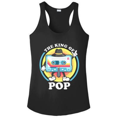 The King of Pop Retro Cassette Tape Ladies PosiCharge Competitor Racerback Tank