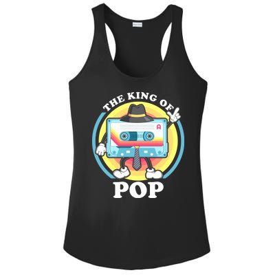 The King of Pop Retro Cassette Tape Ladies PosiCharge Competitor Racerback Tank