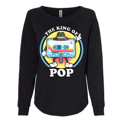 The King of Pop Retro Cassette Tape Womens California Wash Sweatshirt