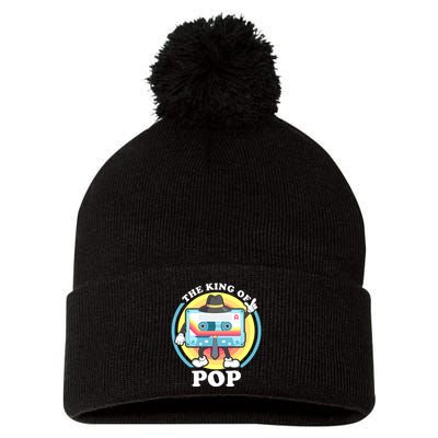 The King of Pop Retro Cassette Tape Pom Pom 12in Knit Beanie
