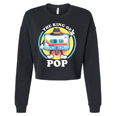 The King of Pop Retro Cassette Tape Cropped Pullover Crew