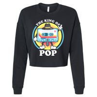 The King of Pop Retro Cassette Tape Cropped Pullover Crew