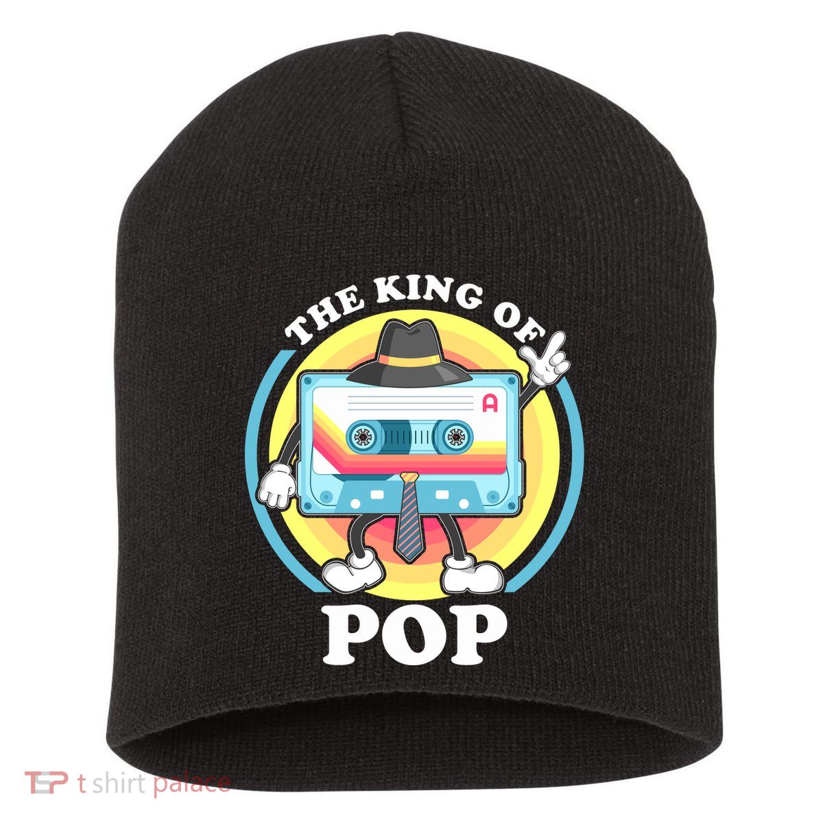 The King of Pop Retro Cassette Tape Short Acrylic Beanie