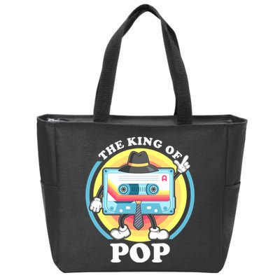 The King of Pop Retro Cassette Tape Zip Tote Bag