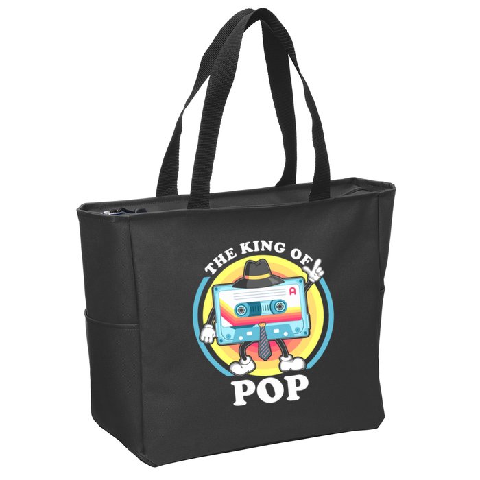 The King of Pop Retro Cassette Tape Zip Tote Bag