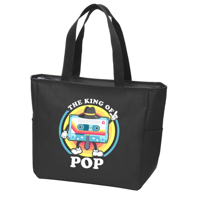 The King of Pop Retro Cassette Tape Zip Tote Bag