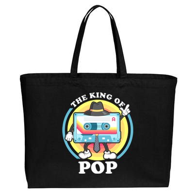 The King of Pop Retro Cassette Tape Cotton Canvas Jumbo Tote