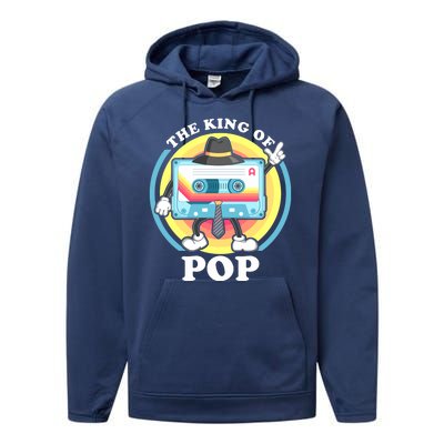 The King of Pop Retro Cassette Tape Performance Fleece Hoodie