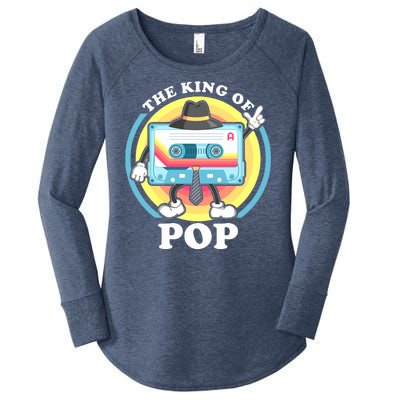 The King of Pop Retro Cassette Tape Women's Perfect Tri Tunic Long Sleeve Shirt