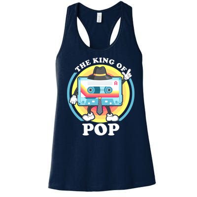 The King of Pop Retro Cassette Tape Women's Racerback Tank