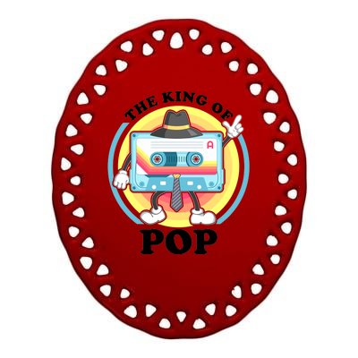 The King of Pop Retro Cassette Tape Ceramic Oval Ornament