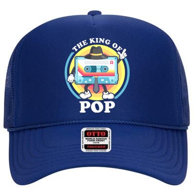 The King of Pop Retro Cassette Tape High Crown Mesh Back Trucker Hat