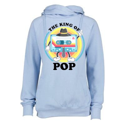 The King of Pop Retro Cassette Tape Womens Funnel Neck Pullover Hood